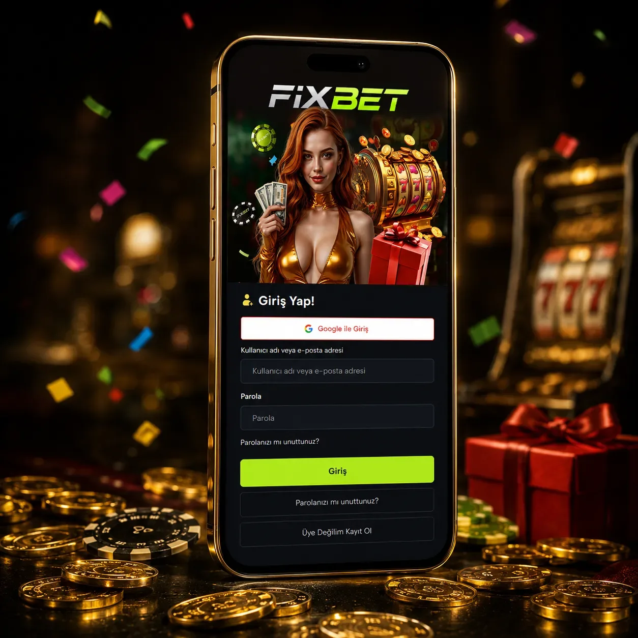Écran de connexion sécurisé au casino